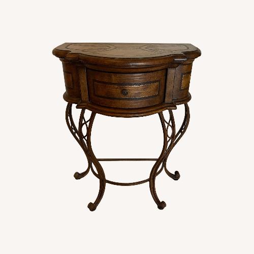 Used Half Moon Entryway Table w Drawer  for sale on AptDeco