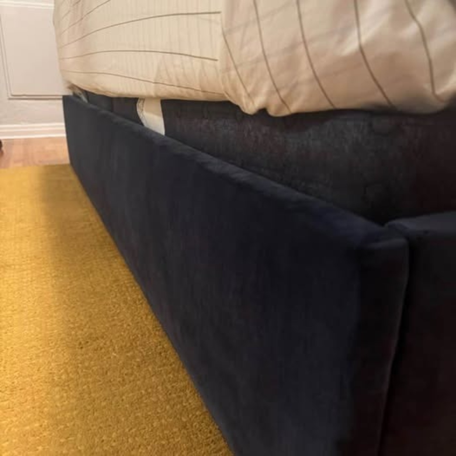 Blue Velvet King Bed Frame - image-2