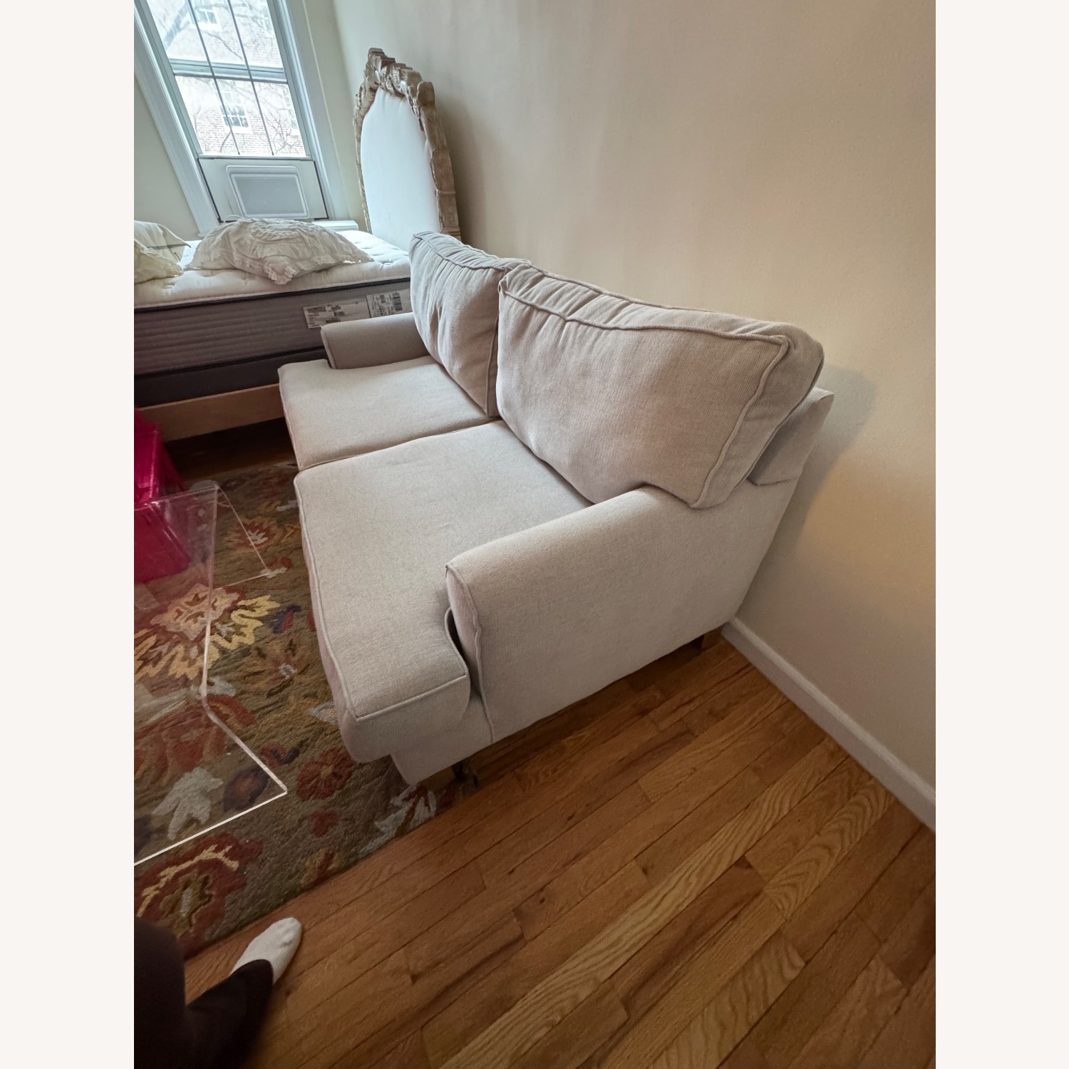 Living Spaces Light Gray Emerson III Loveseat - image-2