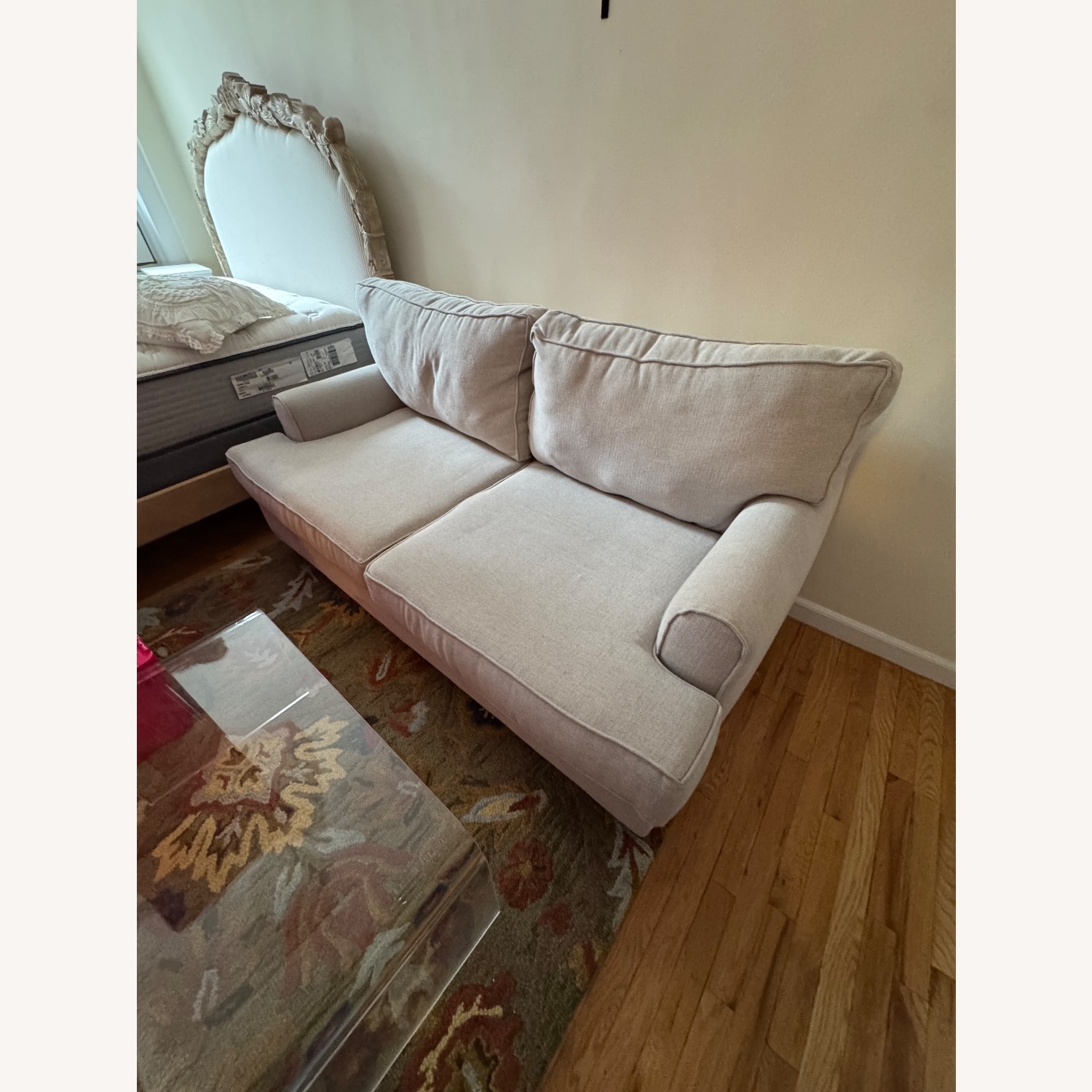 Living Spaces Light Gray Emerson III Loveseat - image-1