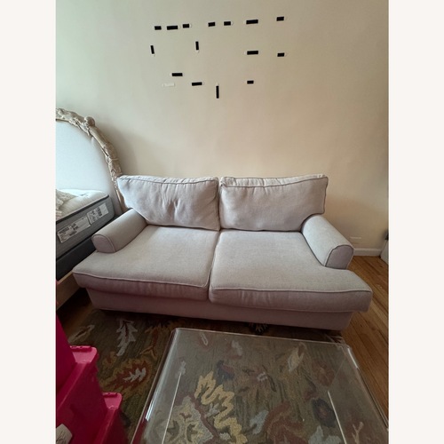 Used Living Spaces Light Gray Emerson III Loveseat for sale on AptDeco