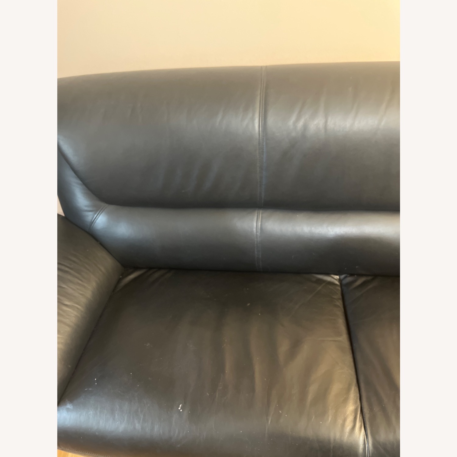 Raymour & Flanigan Black Leather Sofa - image-4