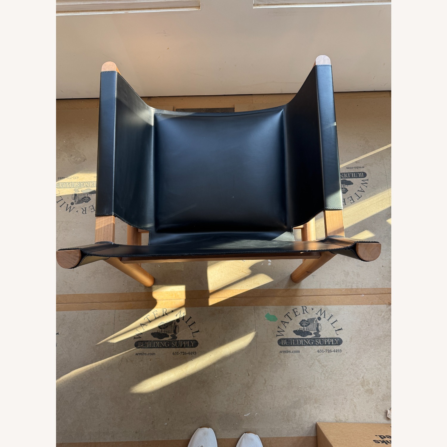 B&B Italia Pablo Black Leather Armchair Pair - image-4