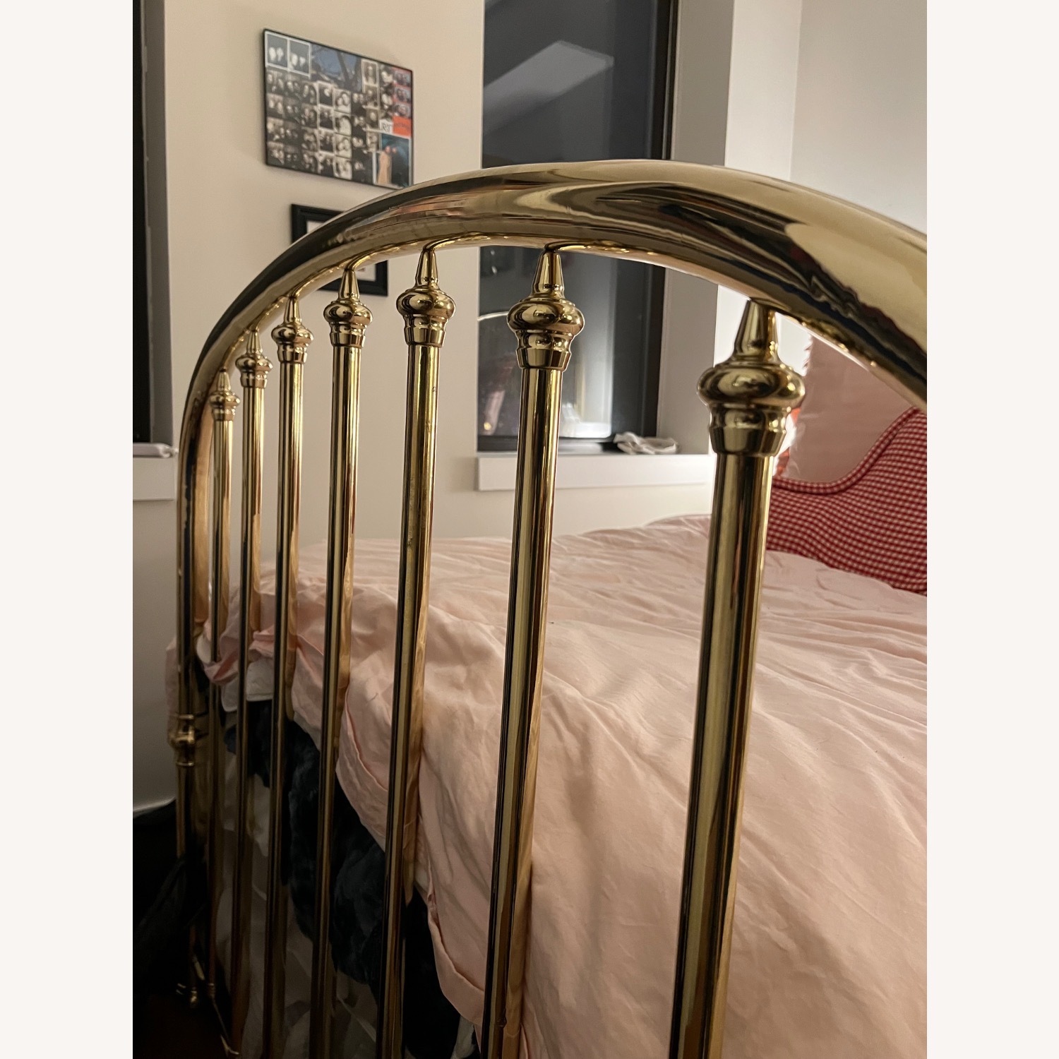 Antique Solid Brass Full Bed - image-4