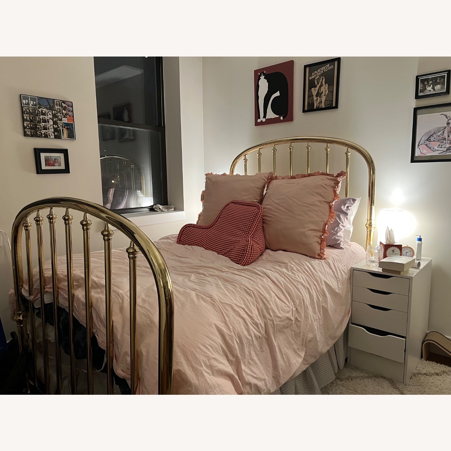 Antique Solid Brass Full Bed - image-6