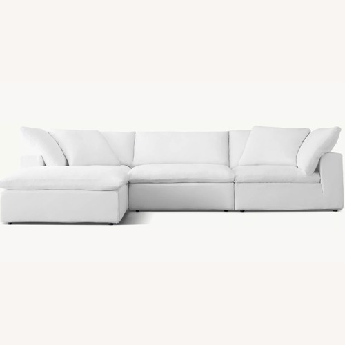 Used Restoration Hardware White 3+ Piece Sectional for sale on AptDeco
