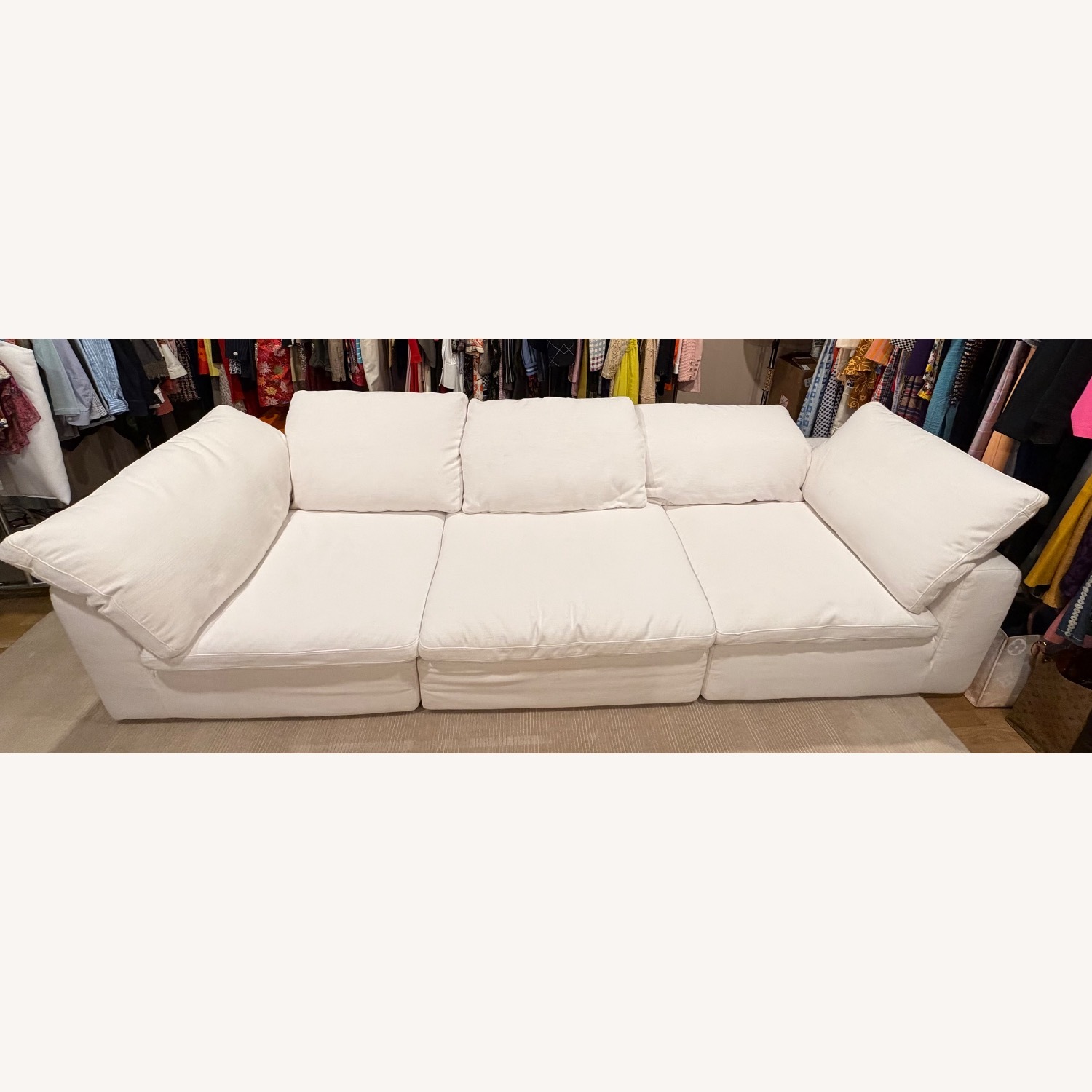 Restoration Hardware White 3+ Piece Sectional - image-1