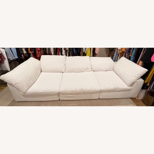 Used Restoration Hardware White 3+ Piece Sectional for sale on AptDeco
