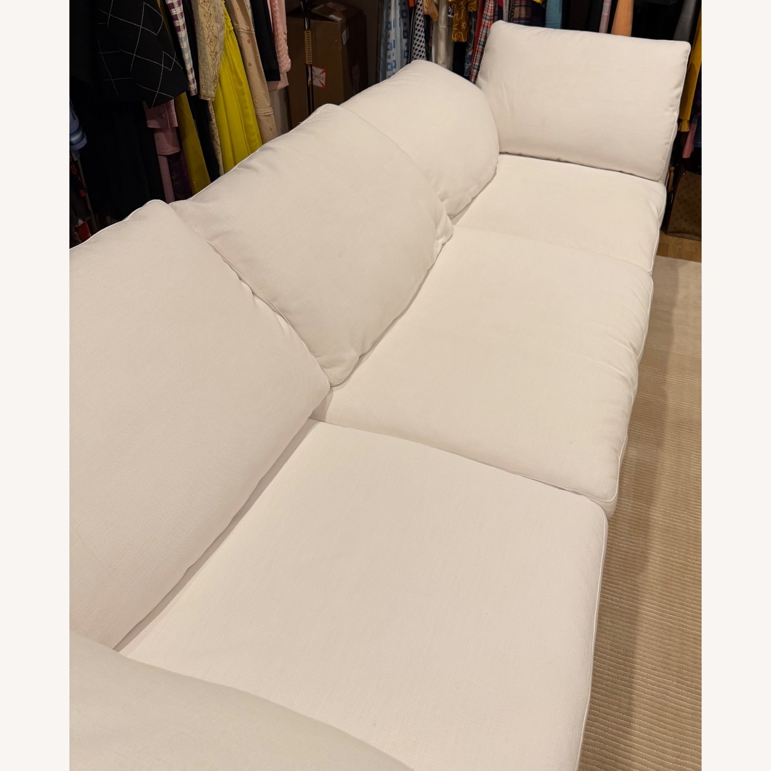 Restoration Hardware White 3+ Piece Sectional - image-3