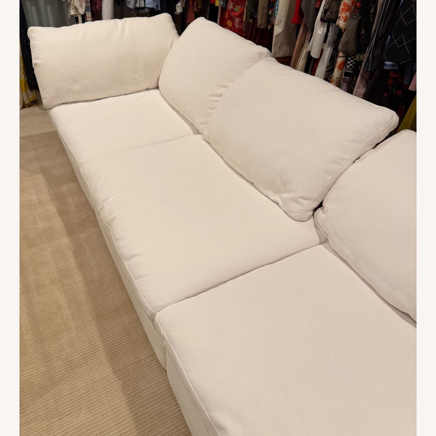 Restoration Hardware White 3+ Piece Sectional - image-2
