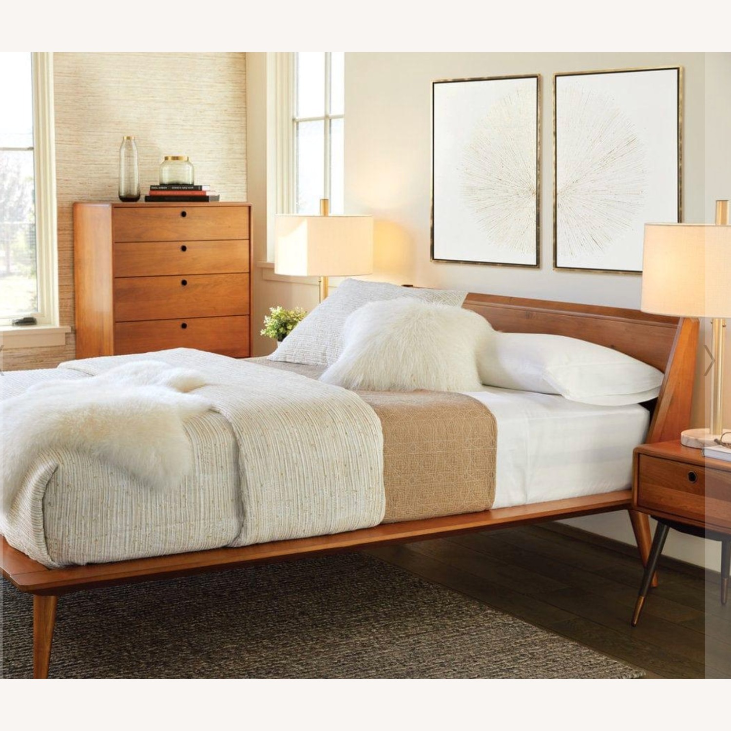 Scandinavian Designs Natural Wood Queen Bed - image-1