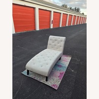 White Fabric Chaise Lounge