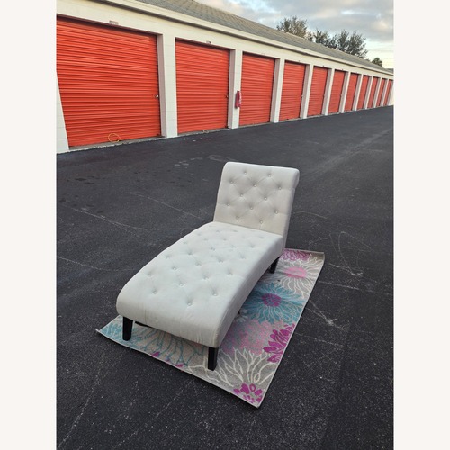 Used White Fabric Chaise Lounge for sale on AptDeco