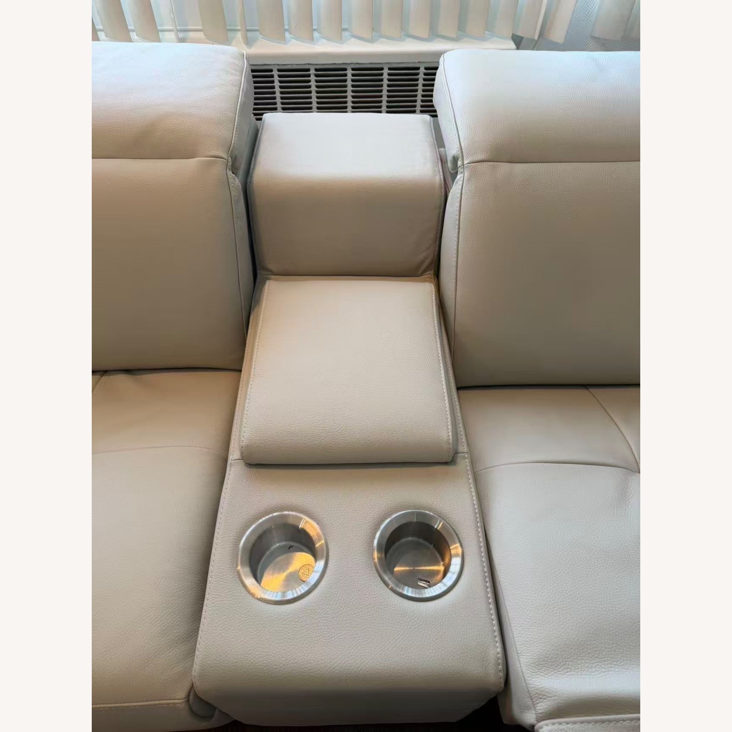 Italian 6 Piece Sectional Sofa with Recliner - image-3