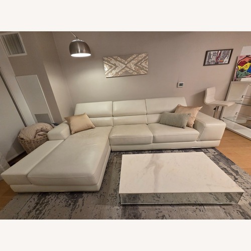 Used Modani Bergamo White 2 Piece Sectional for sale on AptDeco
