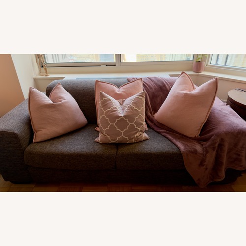 Used Dark Brown Fabric 2 Seater Sofa for sale on AptDeco