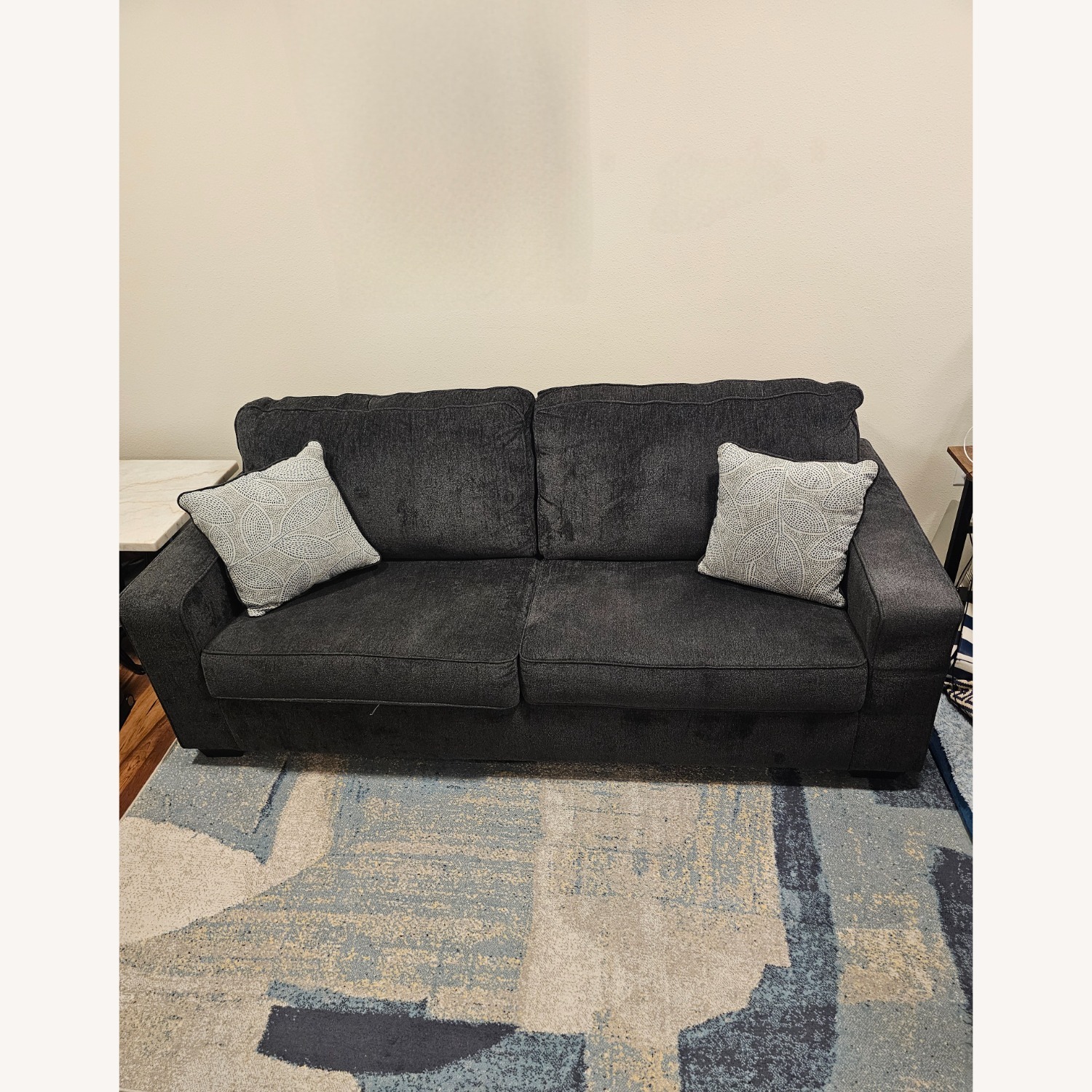 Ashley Furniture Altari Blue Fabric 2 Seater Sofa - image-1