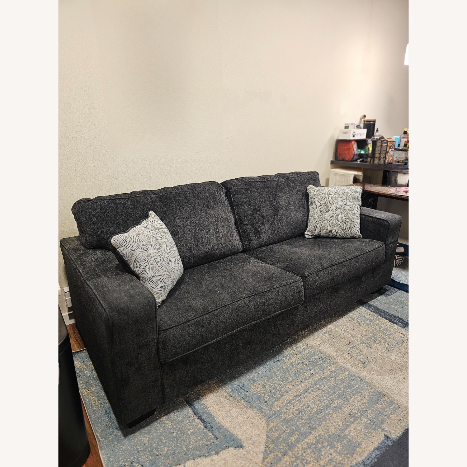 Ashley Furniture Altari Blue Fabric 2 Seater Sofa - image-3