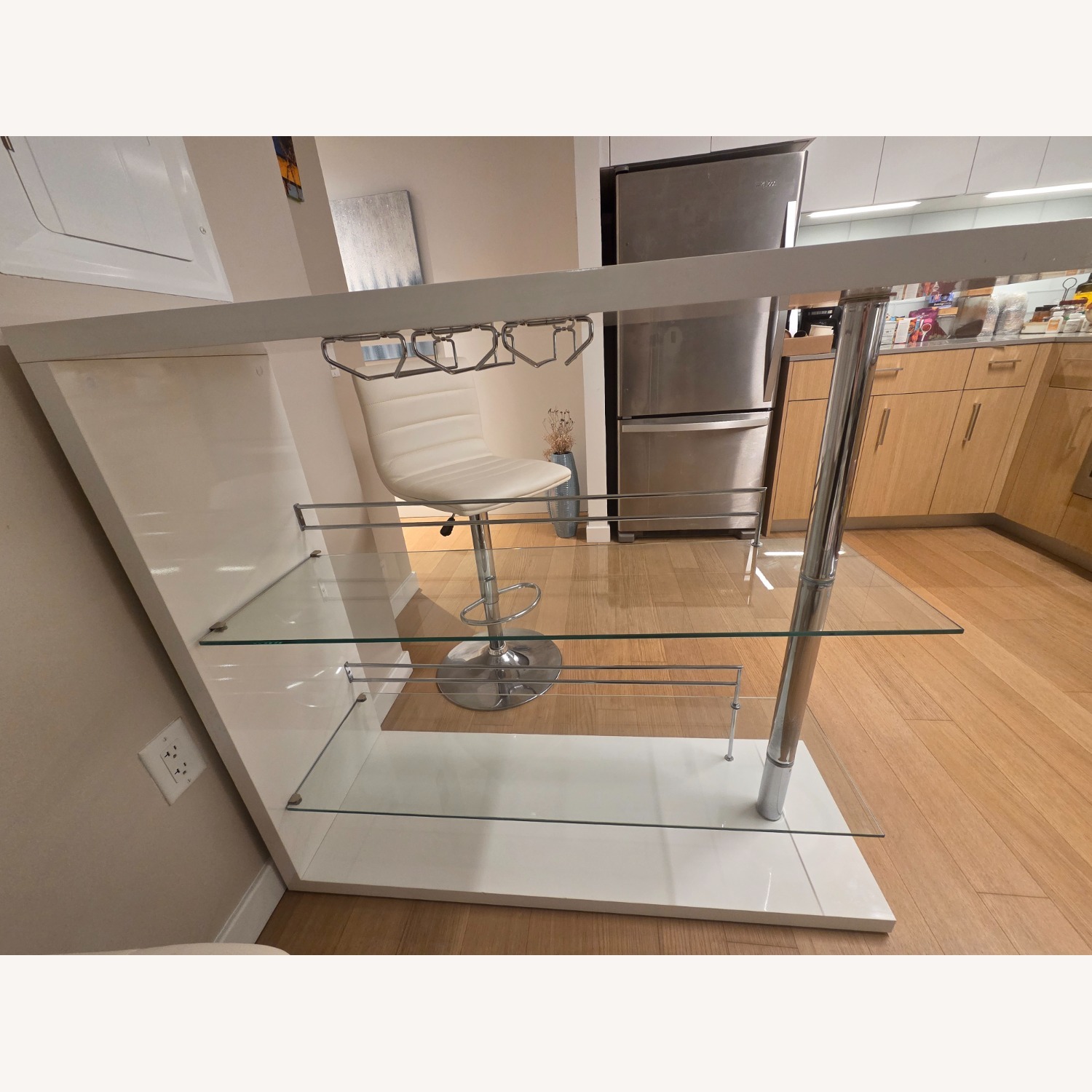 White Dining Bar Table Set - image-2