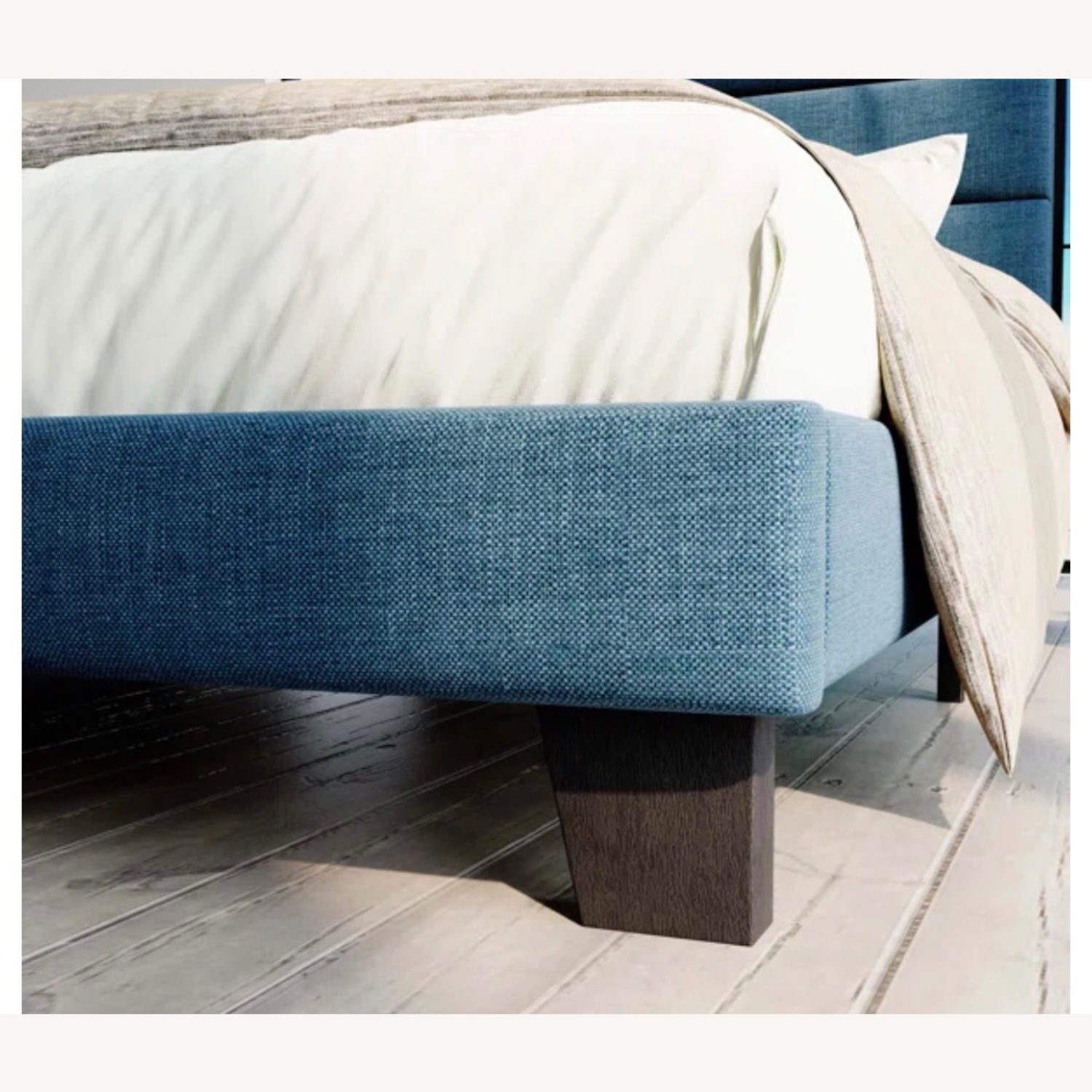 Elison Platform Bed with Fabric Upholstered Headboard and Wooden Slats - image-19