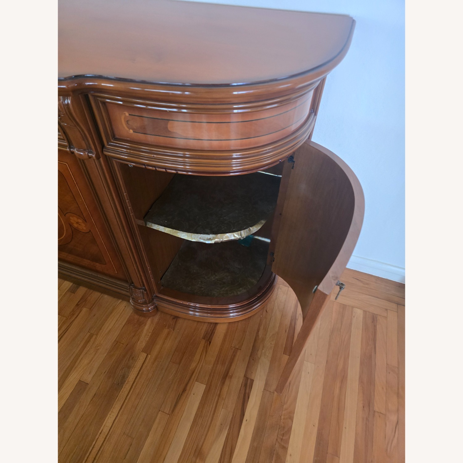 Vintage/Antique Light Brown Wood Sideboard - image-7