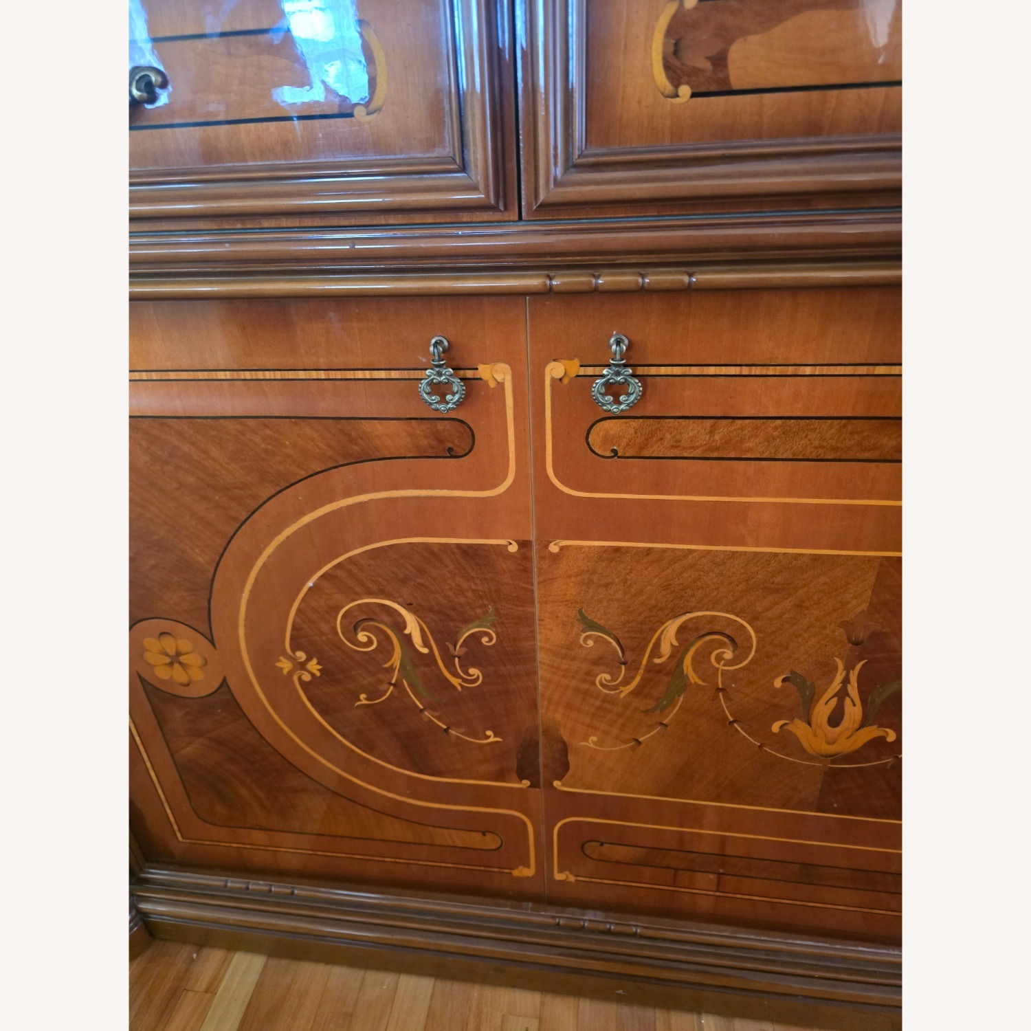 Vintage/Antique Light Brown Wood Sideboard - image-1