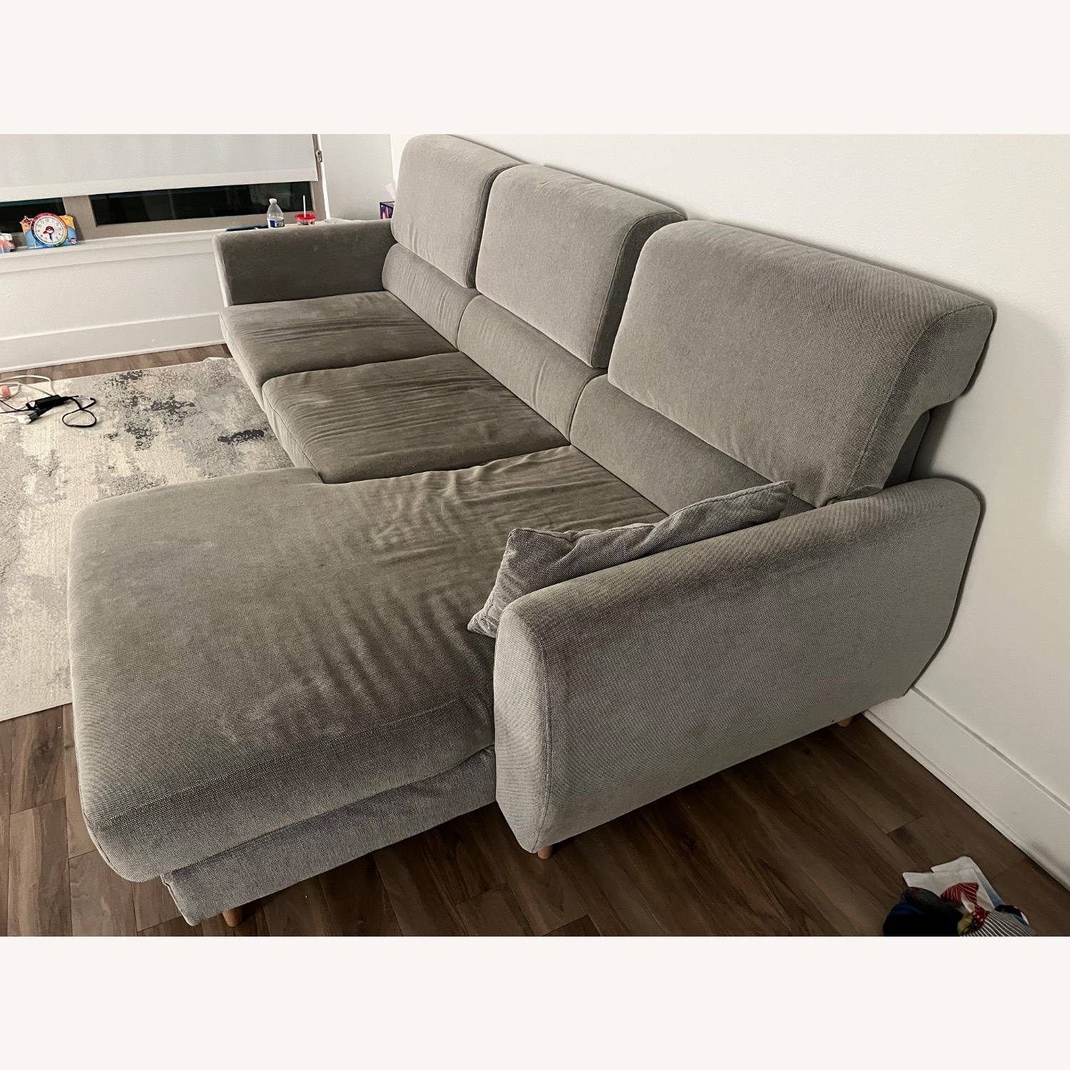 IKEA Slatorp Light Gray Fabric 3+ Seater Sofa - image-3