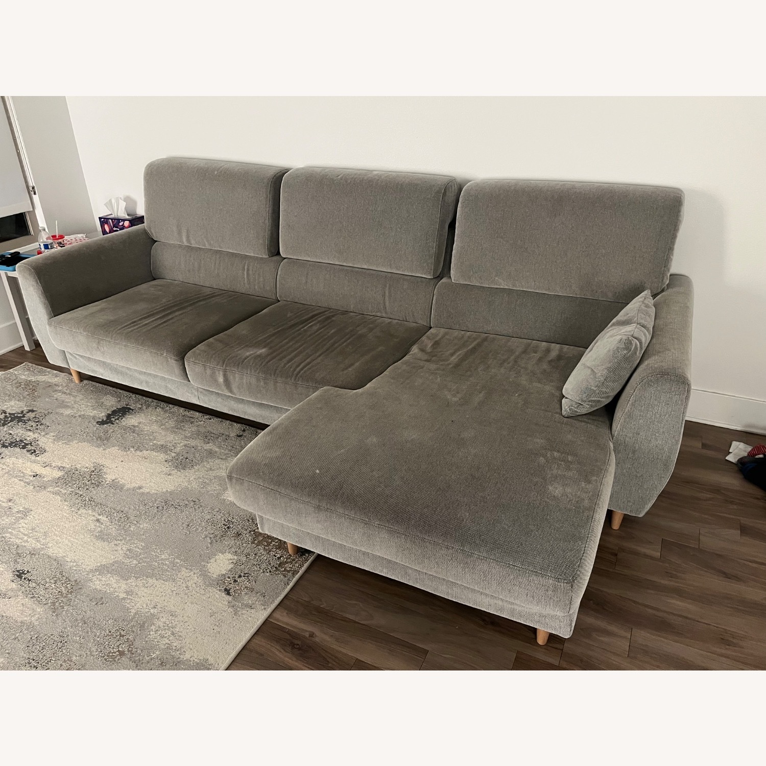 IKEA Slatorp Light Gray Fabric 3+ Seater Sofa - image-1