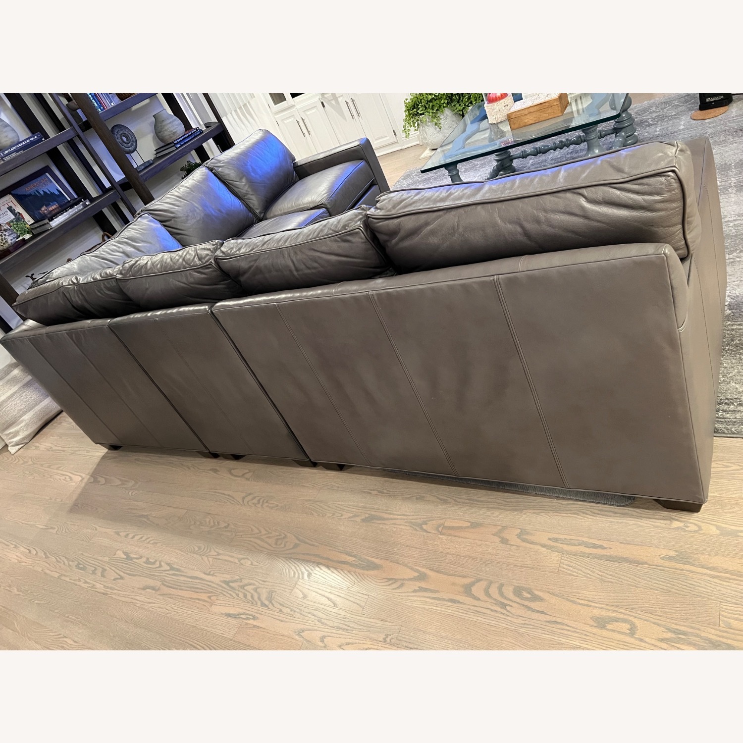 Ethan Allen Bennett Track-Arm Leather Four Piece Sectional - image-2