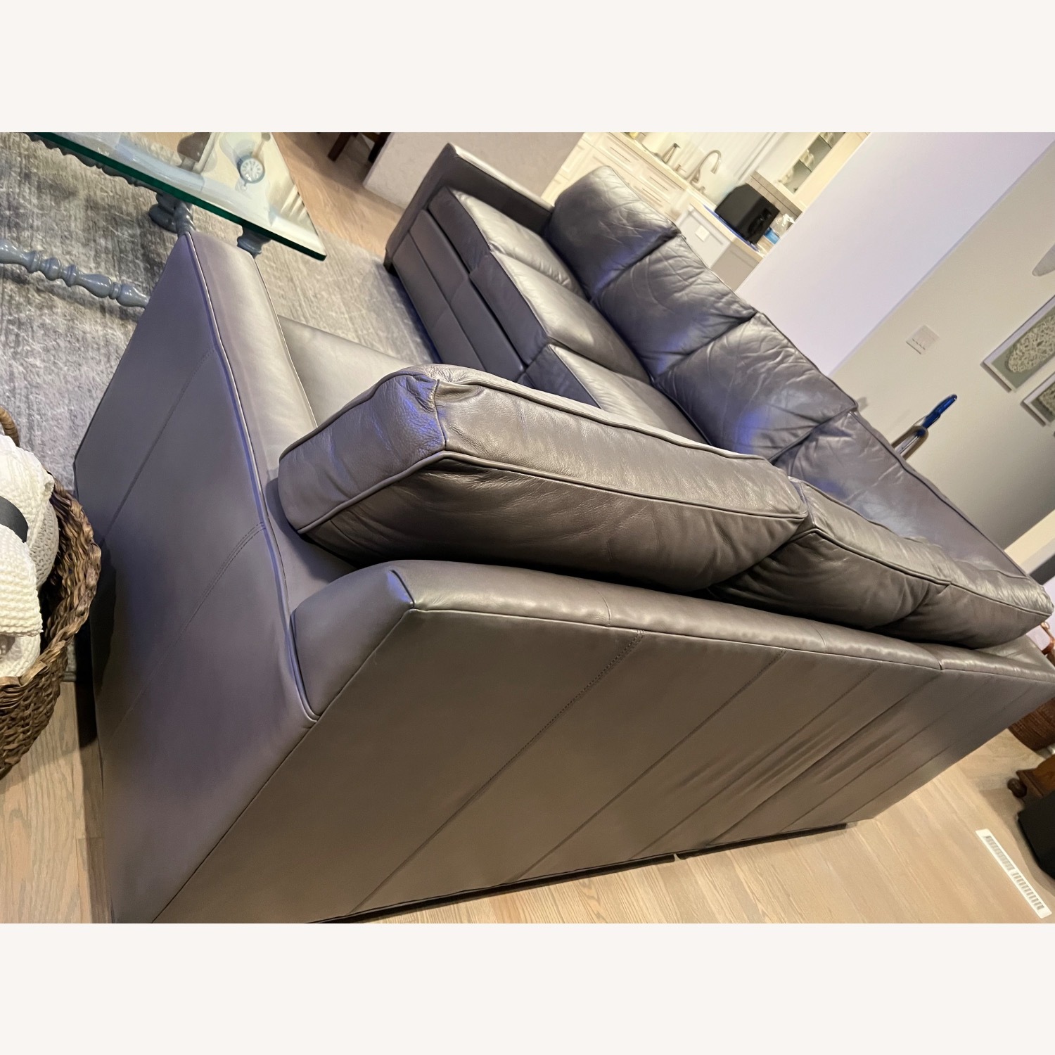 Ethan Allen Bennett Track-Arm Leather Four Piece Sectional - image-3