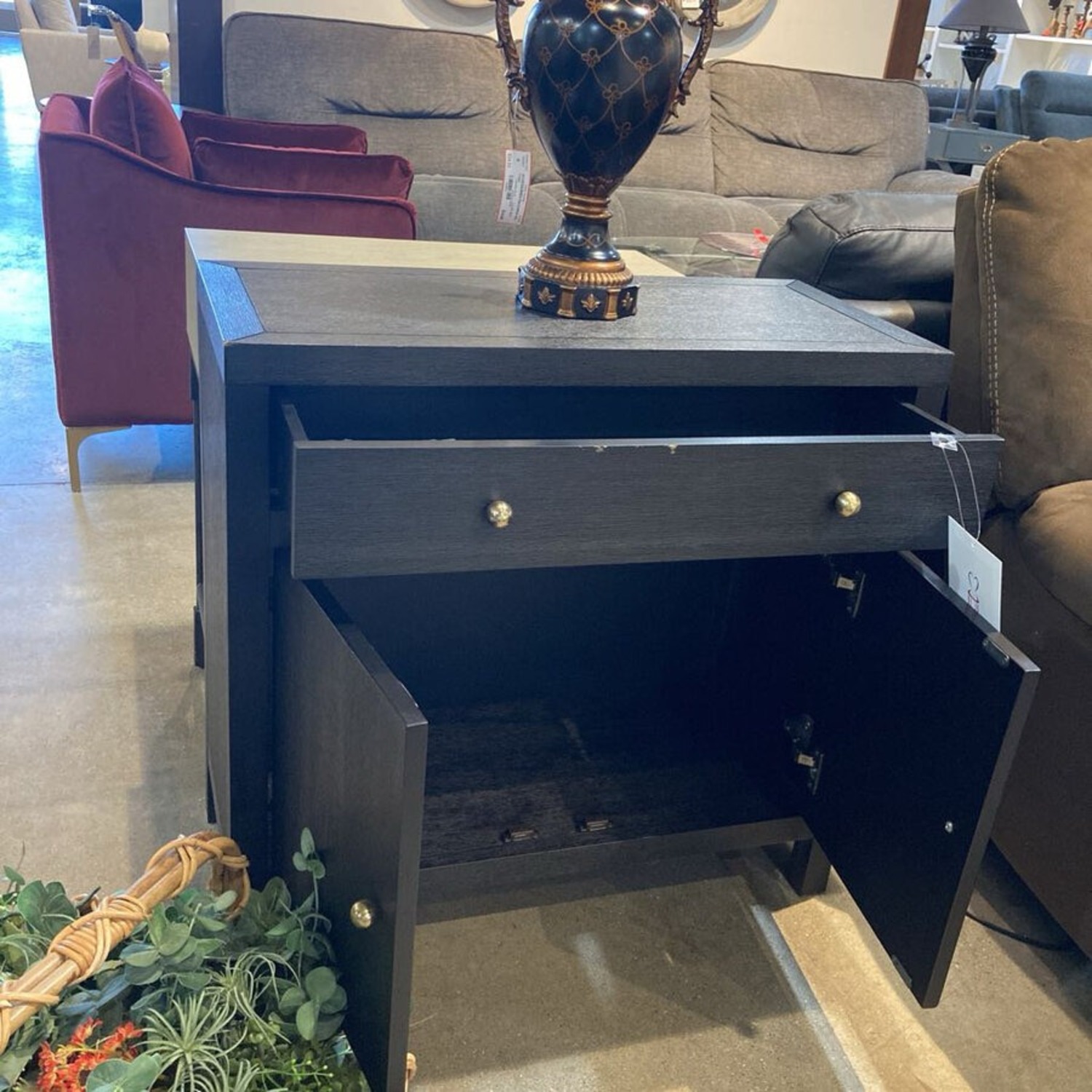 Celine Single Drawer Accent Cabinet Black - image-3