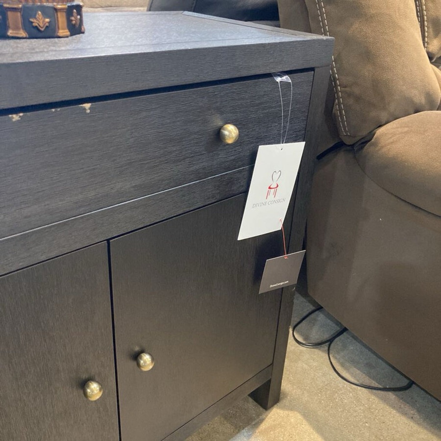 Celine Single Drawer Accent Cabinet Black - image-5