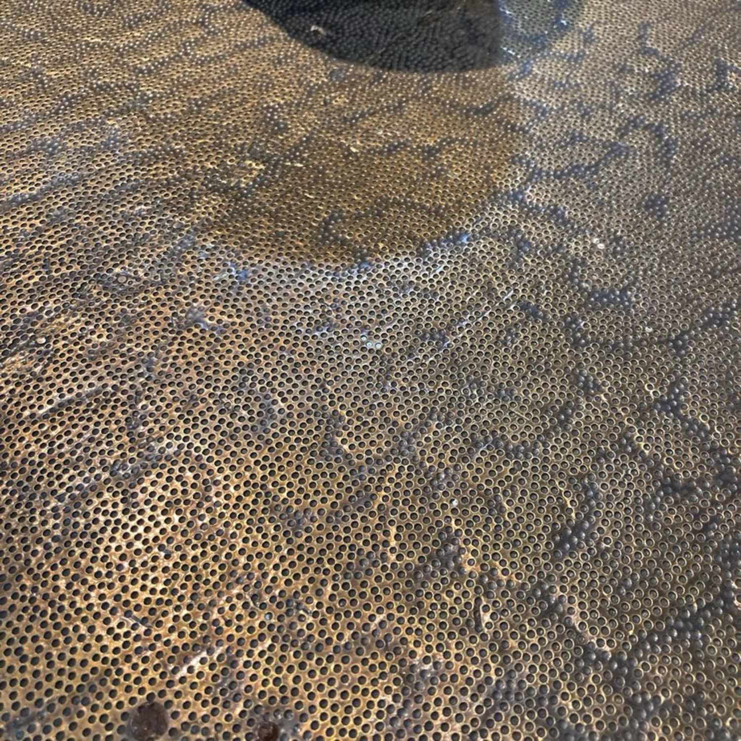 Pottery Barn Vince Metal-Clad Round Coffee Table - image-5