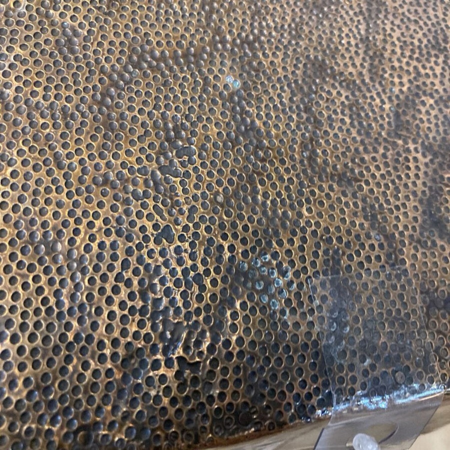 Pottery Barn Vince Metal-Clad Round Coffee Table - image-9