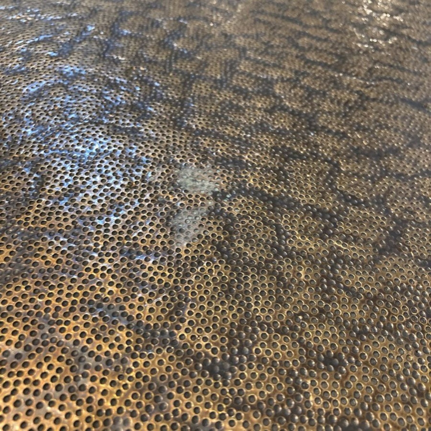 Pottery Barn Vince Metal-Clad Round Coffee Table - image-7