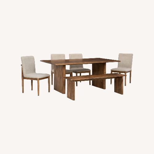 Used Ashley Furniture Dark Brown Wood Dining Set for sale on AptDeco