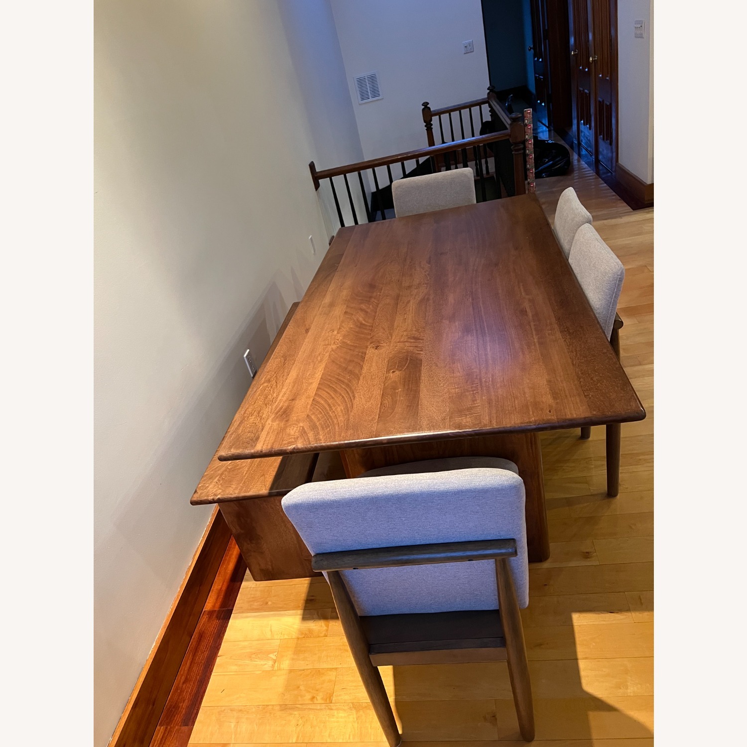 Ashley Furniture Dark Brown Wood Dining Set - image-8