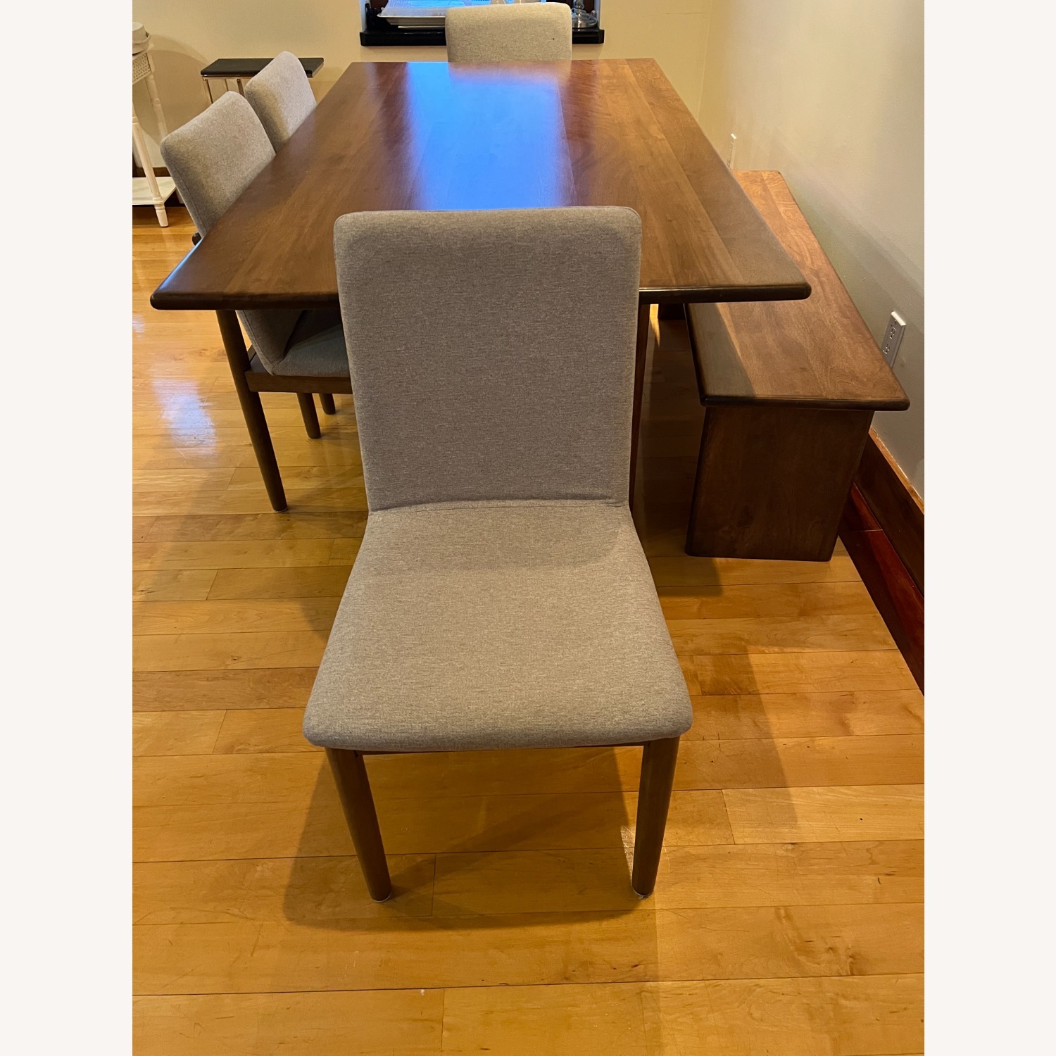 Ashley Furniture Dark Brown Wood Dining Set - image-12