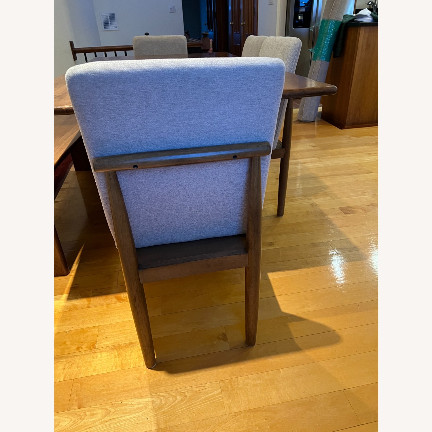 Ashley Furniture Dark Brown Wood Dining Set - image-9