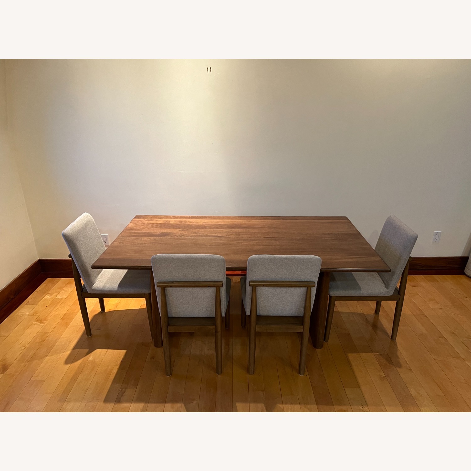 Ashley Furniture Dark Brown Wood Dining Set - image-2