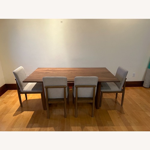Used Ashley Furniture Dark Brown Wood Dining Set for sale on AptDeco