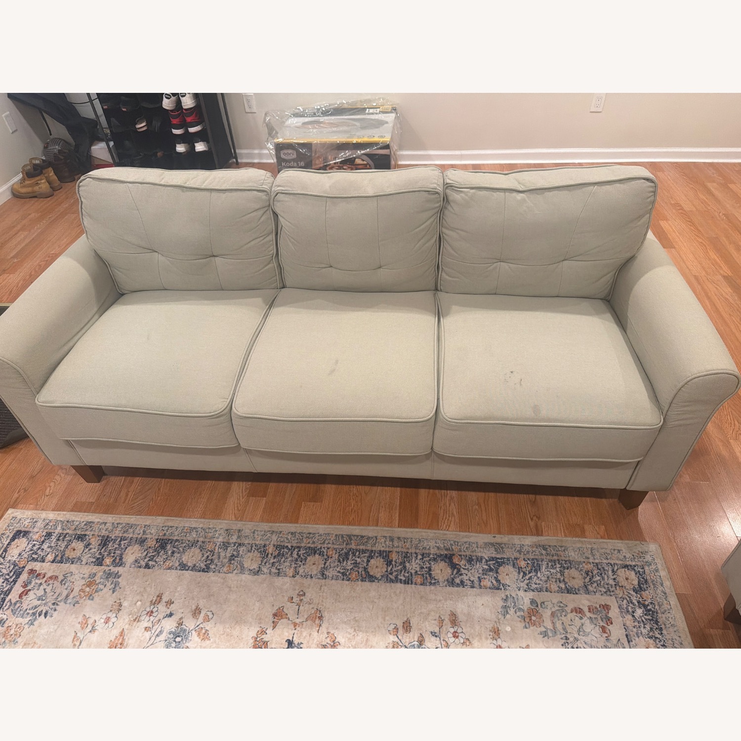 Kouchouk 78.74" Linen Flared Arm Sofa - image-1