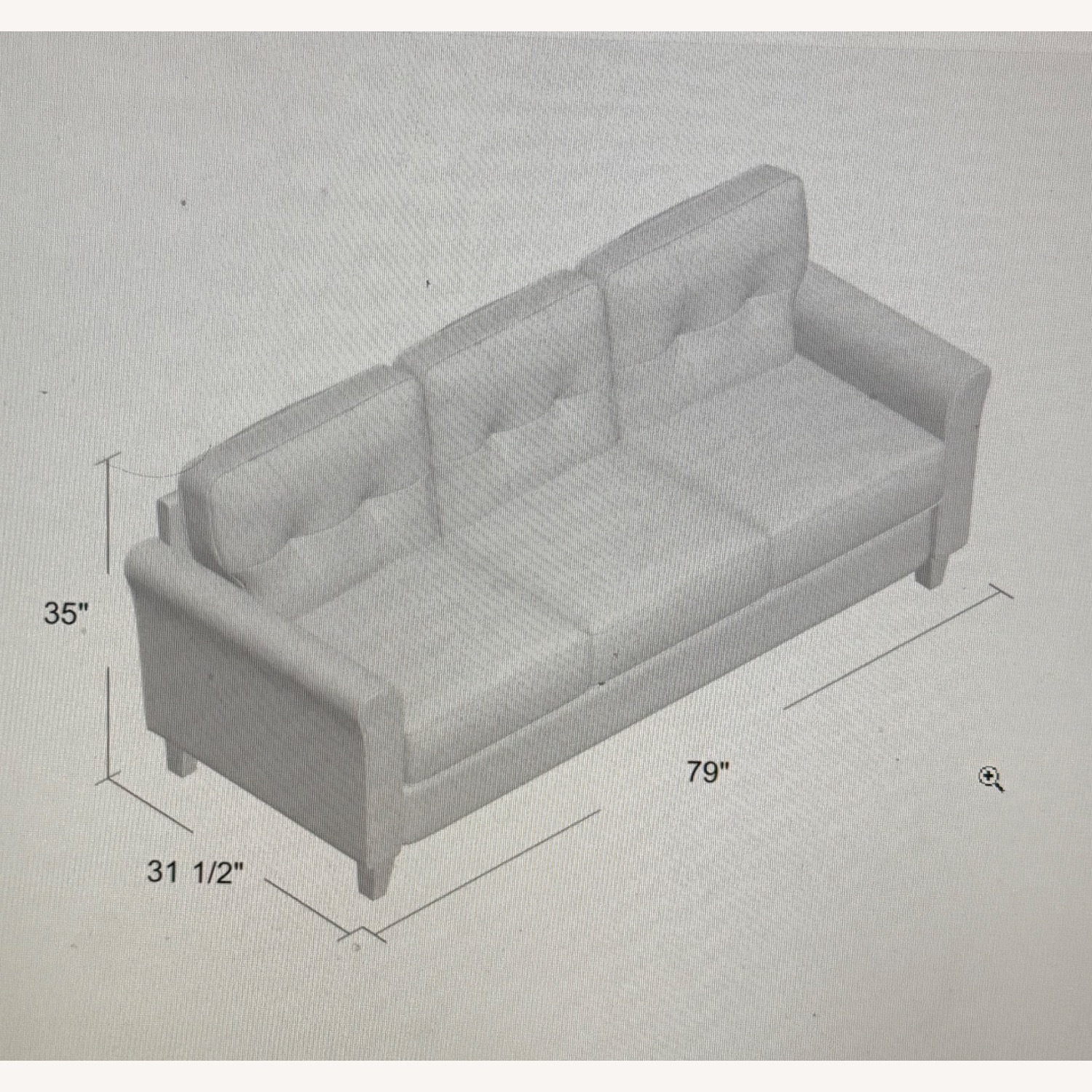 Kouchouk 78.74" Linen Flared Arm Sofa - image-6