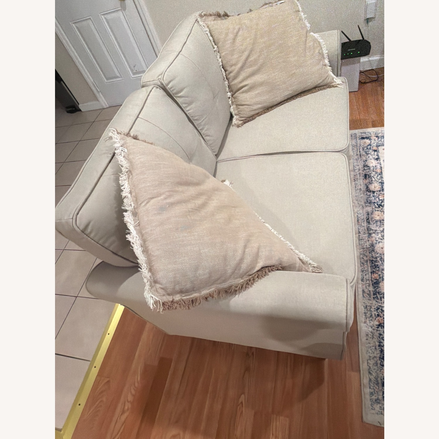 Cadmus 54.53" Linen Flared Arm Loveseat - image-3