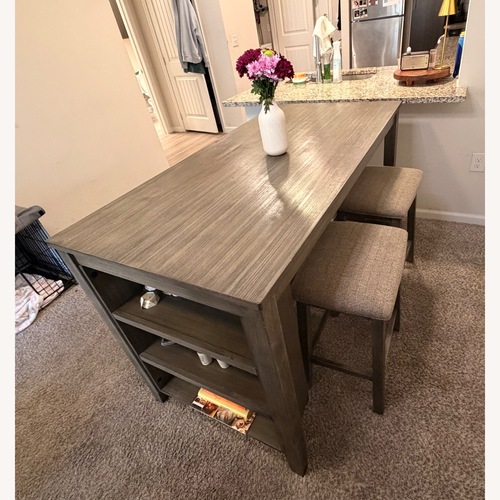 Used Ashley Furniture Dark Gray Wood Dining Sets for sale on AptDeco