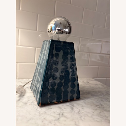 Used Blue Ceramic Table Lamp for sale on AptDeco