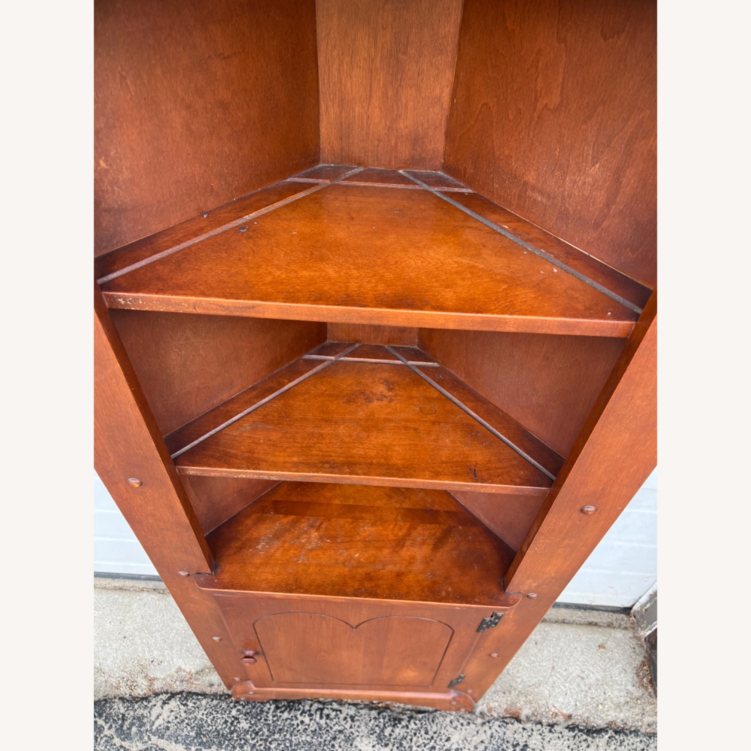 Antique Farmhouse Maple Corner Cabinet  - image-7