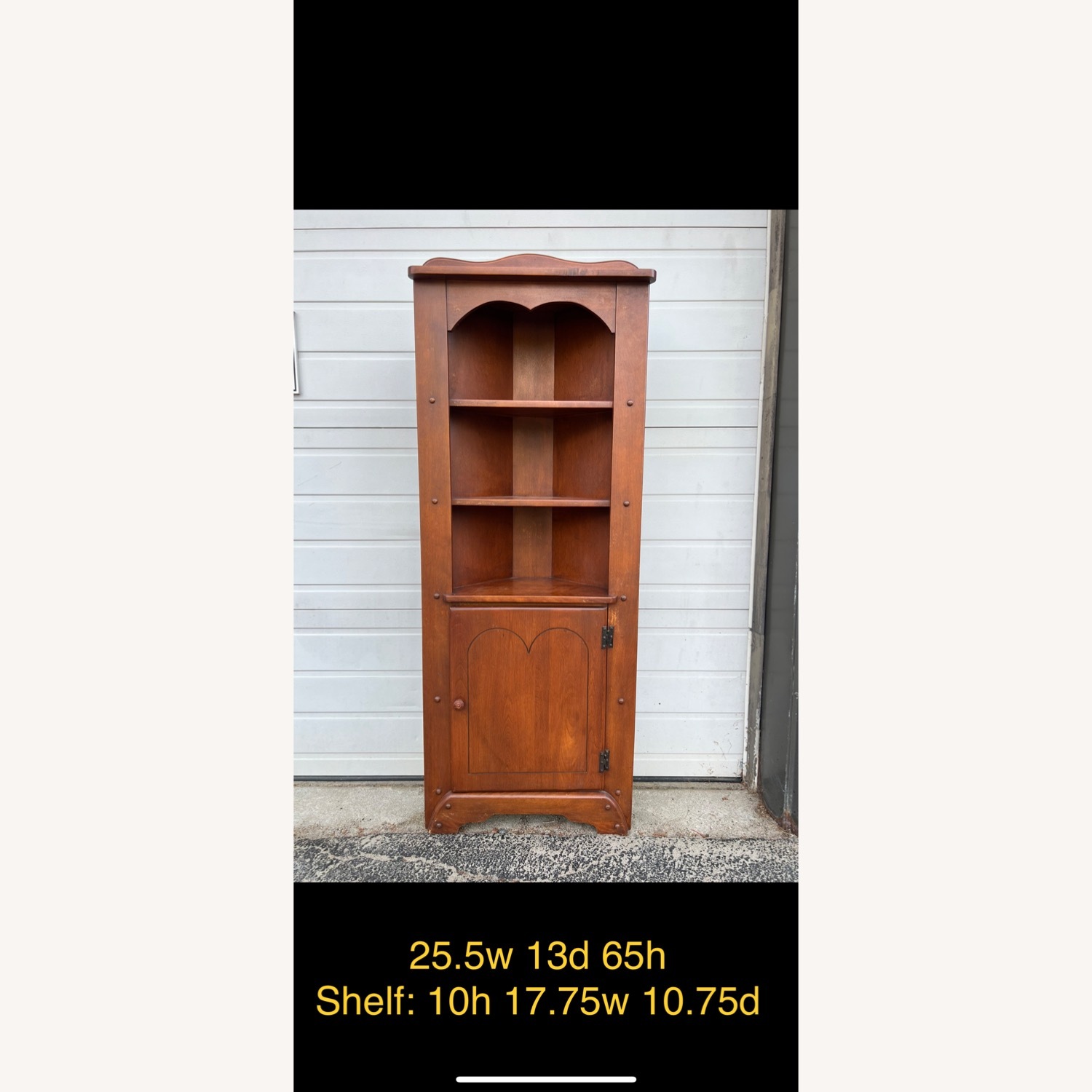 Antique Farmhouse Maple Corner Cabinet  - image-11