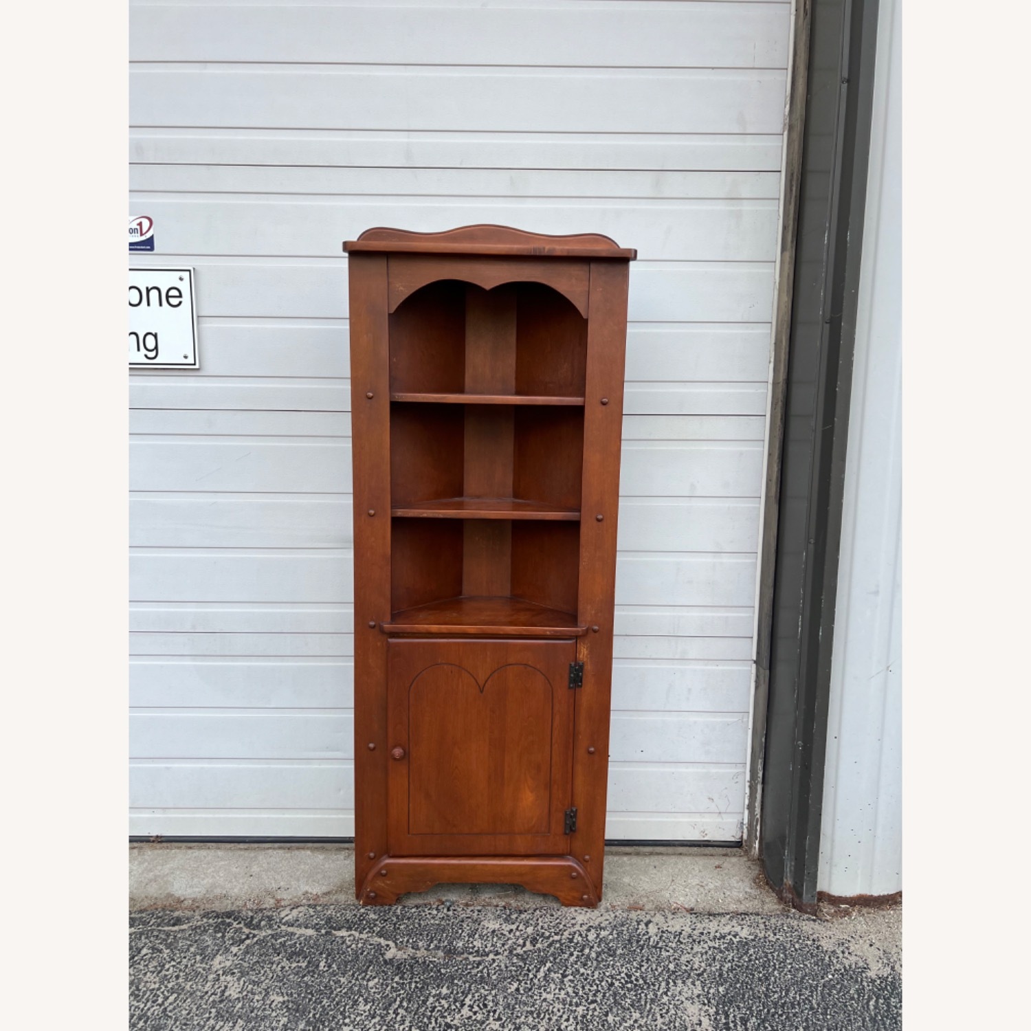 Antique Farmhouse Maple Corner Cabinet  - image-1