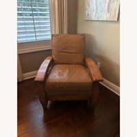Arhaus Light Brown Leather Armchair